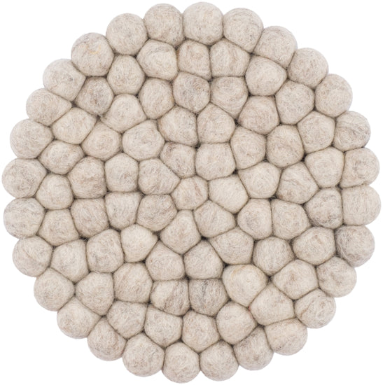 myfelt Béla Pot Coaster beige, round, Ø 20 cm